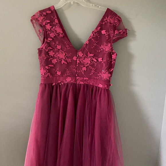 Chi Chi London Raspberry color Sequins Dress - Picture 3 of 3